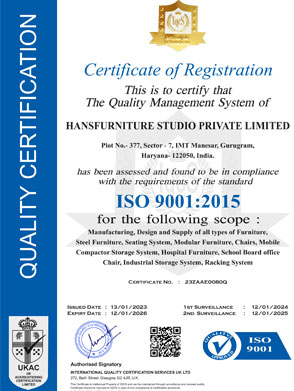 Hans Furniture Certificate